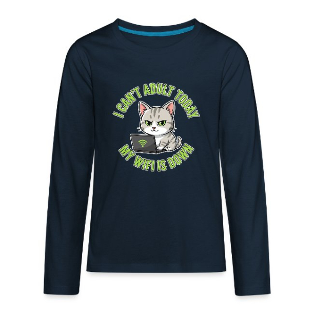<p>Kids Long Sleeve Shirt Disgruntled Tabby Cat Wi-Fi Laptop Design</p>
<p>Kids Long Sleeve Shirt Disgruntled Tabby Cat Wi-Fi Laptop Design</p>