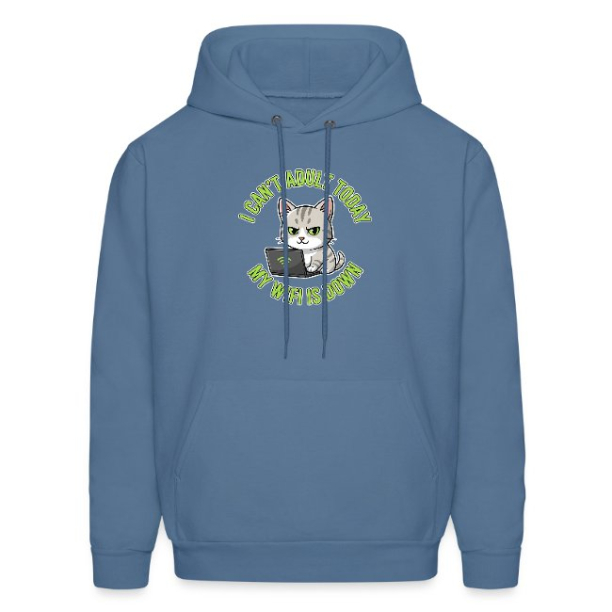 <p>Men&#039;s Humor Tabby Cat Wi-Fi Escapism Design Hooded Sweatshirt</p>
