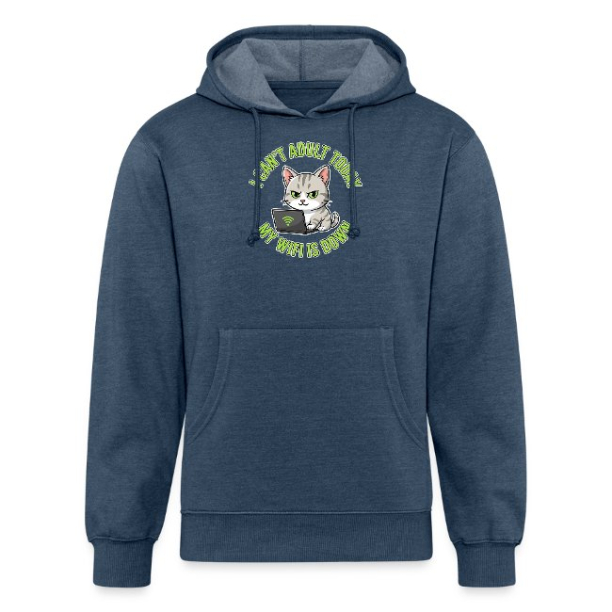 <p>Hoodies Sweatshirts with Disgruntled Tabby Cat &amp; Wi-Fi Laptop Design</p>
