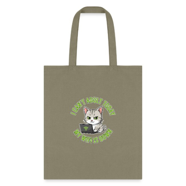 <p>Disgruntled Tabby Cat & Wi-Fi Laptop Canvas Tote Bag One Size Multi-Color</p>
<p>Disgruntled Tabby Cat & Wi-Fi Laptop Canvas Tote Bag One Size Multi-Color</p>