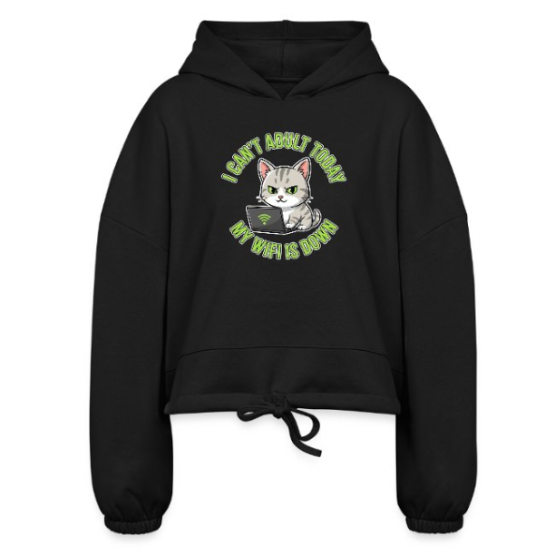<p>Women's Escapism Humor Cat & Wi-Fi Oversized Cropped Hoodie</p>
<p>Women's Escapism Humor Cat & Wi-Fi Oversized Cropped Hoodie</p>