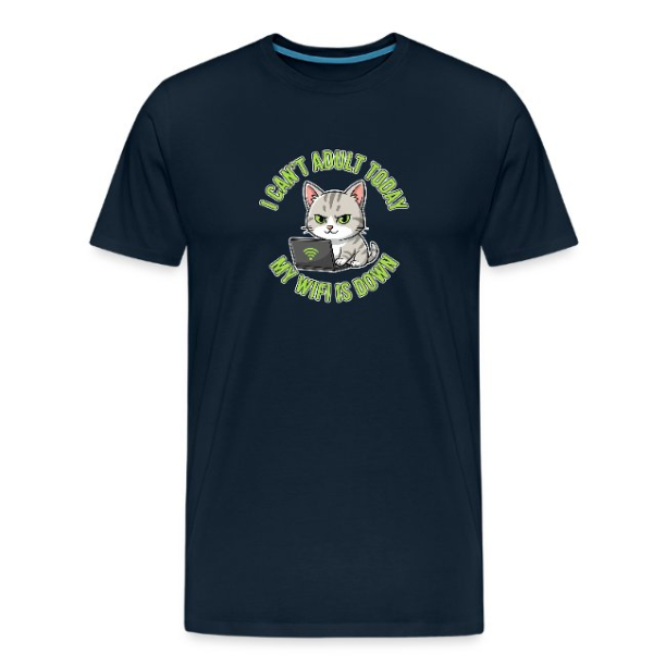 <p>Men's Escapism Humor Cartoon Tabby Cat Wi-Fi T-Shirt</p>
<p>Men's Escapism Humor Cartoon Tabby Cat Wi-Fi T-Shirt</p>