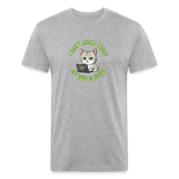 <p>Men's Fitted Escapism Humor Cat & Wi-Fi Laptop Cotton Poly T-Shirt</p>
<p>Men's Fitted Escapism Humor Cat & Wi-Fi Laptop Cotton Poly T-Shirt</p>