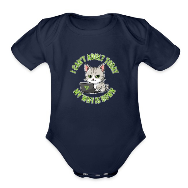 <p>Baby Organic Short Sleeve Bodysuit with Disgruntled Cat & Wi-Fi Laptop Design for Kids Babies</p>
<p>Baby Organic Short Sleeve Bodysuit with Disgruntled Cat & Wi-Fi Laptop Design for Kids Babies</p>