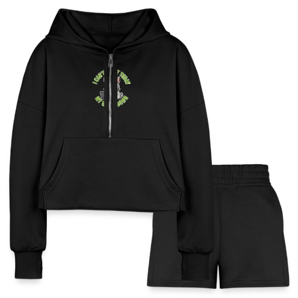 <p>Women's Cropped Half-Zip Hoodie & Shorts Set with Disgruntled Cat Wi-Fi Design</p>
<p>Women's Cropped Half-Zip Hoodie & Shorts Set with Disgruntled Cat Wi-Fi Design</p>
