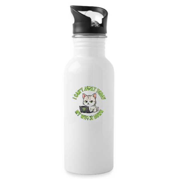 <p>Escapism Humor Tabby Cat Wi-Fi Laptop Stainless Steel Water Bottle White Silver 20 oz</p>
<p>Escapism Humor Tabby Cat Wi-Fi Laptop Stainless Steel Water Bottle White Silver 20 oz</p>
