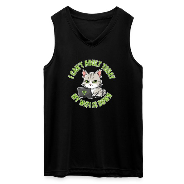 <p>Ladies' Sleeveless Wicking Jersey with Disgruntled Tabby Cat & Wi-Fi Design</p>
<p>Ladies' Sleeveless Wicking Jersey with Disgruntled Tabby Cat & Wi-Fi Design</p>