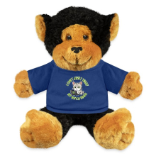 <p>11 inch Cuddle Toys Monkey w/ Disgruntled Tabby Cat &amp; Wi-Fi Laptop Design Custom T-shirt</p>

