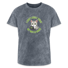 <p>Mineral Wash T-Shirt with Disgruntled Tabby Cat &amp; Wi-Fi Laptop Design</p>
