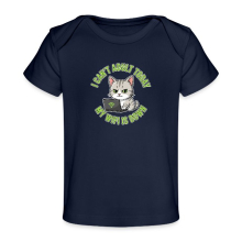 <p>Organic Baby T-Shirt with Disgruntled Tabby Cat &amp; Wi-Fi Laptop Design</p>
