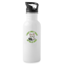 <p>Escapism Humor Tabby Cat Wi-Fi Laptop Stainless Steel Water Bottle White Silver 20 oz</p>
