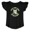 <p>Toddler Girls Flutter T-Shirt with Disgruntled Cat &amp; Wi-Fi Laptop Design</p>
