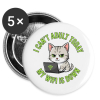<p>3&#039;&#039; Buttons Set of 5 Escapism Humor Disgruntled Cat Laptop Wi-Fi Aluminum</p>
