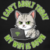 <p>Men&#039;s Escapism Humor Cat &amp; Wi-Fi Laptop Vintage Ringer T-Shirts</p>
