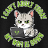 <p>Women&#039;s Tank Tops with Disgruntled Tabby Cat &amp; Wi-Fi Laptop Design</p>
