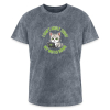 <p>Mineral Wash T-Shirt with Disgruntled Tabby Cat &amp; Wi-Fi Laptop Design</p>
