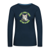 <p>Women&#039;s Escapism Humor Cat &amp; Wi-Fi Long Sleeve Shirts</p>
