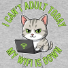 <p>Women&#039;s Disgruntled Tabby Cat &amp; Wi-Fi Laptop Escapism Humor Hoodie Sweatshirt</p>
