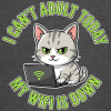<p>Men&#039;s Escapism Humor Cat &amp; Wi-Fi Laptop Design Vintage Cotton Polyester T-Shirts</p>

