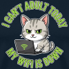 <p>Men&#039;s Escapism Humor Cartoon Tabby Cat Wi-Fi T-Shirt</p>
