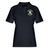 <p>Women&#039;s Polo Shirts with Disgruntled Tabby Cat &amp; Wi-Fi Laptop Design</p>
