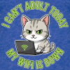 <p>Kids Vintage T-Shirt with Disgruntled Cat &amp; Wi-Fi Laptop Design</p>
