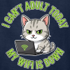 <p>Youth T-Shirts with Disgruntled Tabby Cat &amp; Wi-Fi Laptop Design</p>
