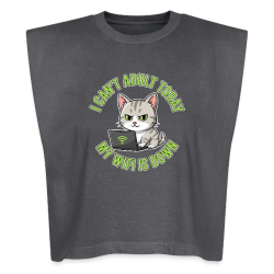 <p>Women&#039;s Tank Tops with Disgruntled Cat &amp; Wi-Fi Laptop Design Faded Colors S M L XL 2XL</p>
