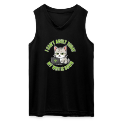 <p>Ladies&#039; Sleeveless Wicking Jersey with Disgruntled Tabby Cat &amp; Wi-Fi Design</p>
